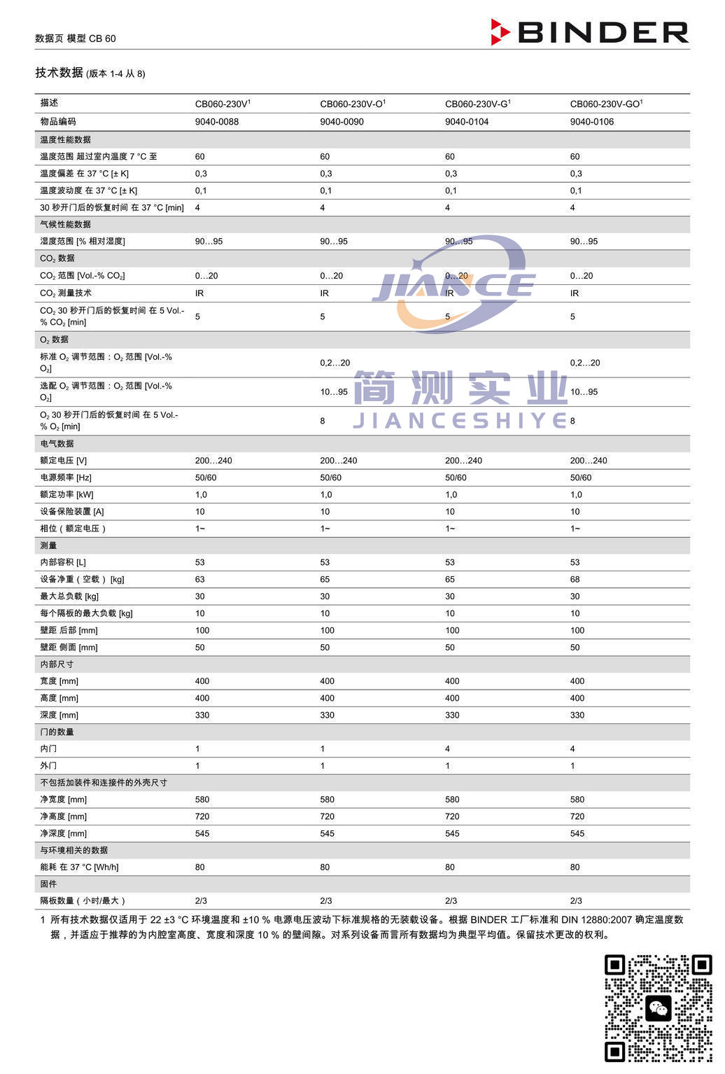 宾德CB60 CO₂培养箱_BINDER ED烘箱_宾德FD干燥箱